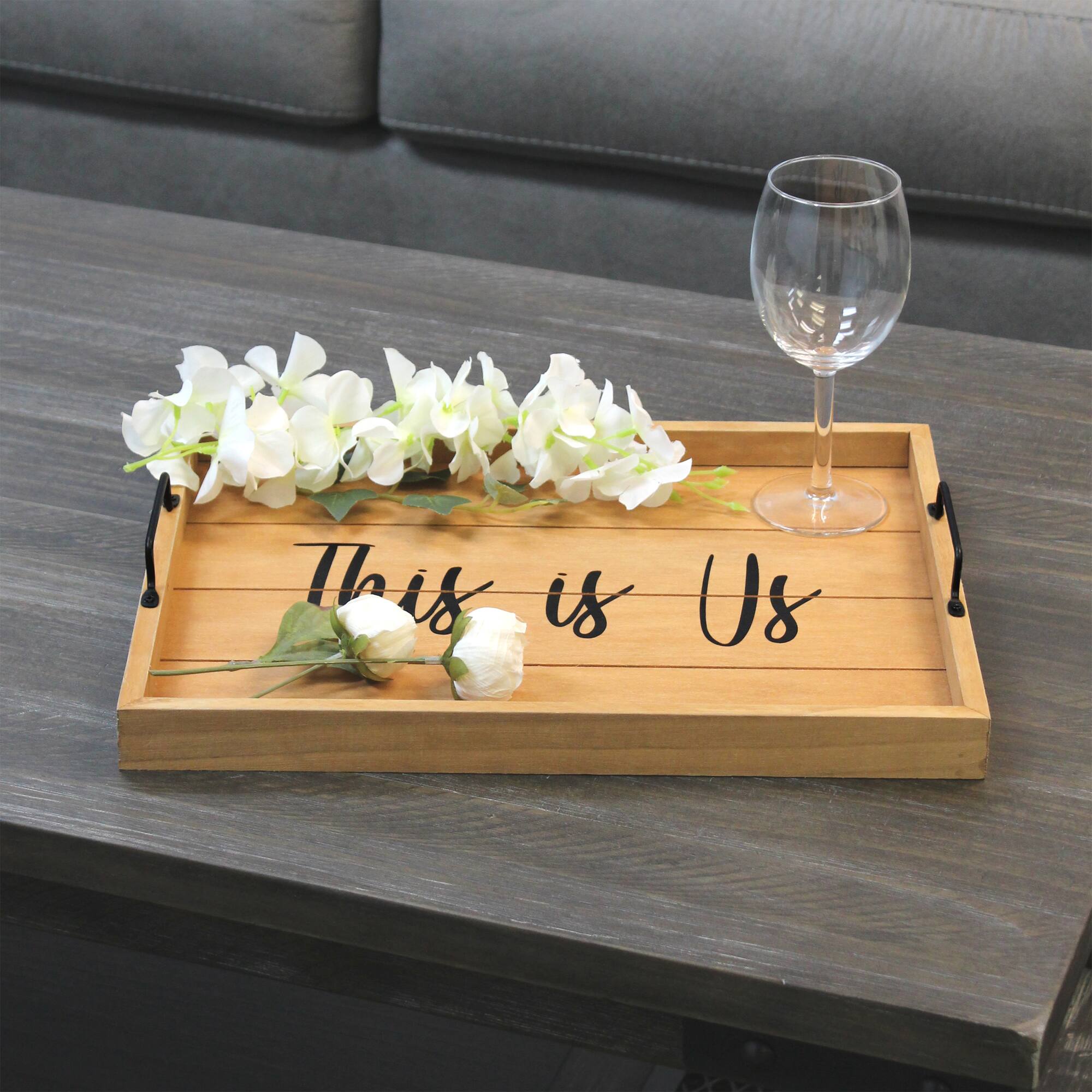 Elegant Designs™ 15.5" This is Us Serving Tray with Handles